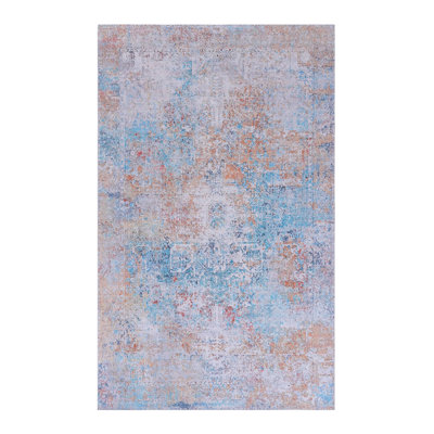 MAVAL Yellow Washable Rug Doormat Rug