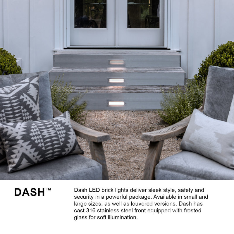 Sparta - Dash Stainless Steel Black Low Voltage Integrated LED Stainless Steel Accent