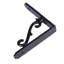 Hammer & Tongs - Scroll Iron Shelf Bracket - D105mm - Black