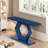 Modern Console Table With Striking Hexagon Legs, Premium Fir Veneer Finish, Durable Mdf Construction, Functional Storage, Easy Assembly - Ideal Entryway Accent Table For Hallway-876670737