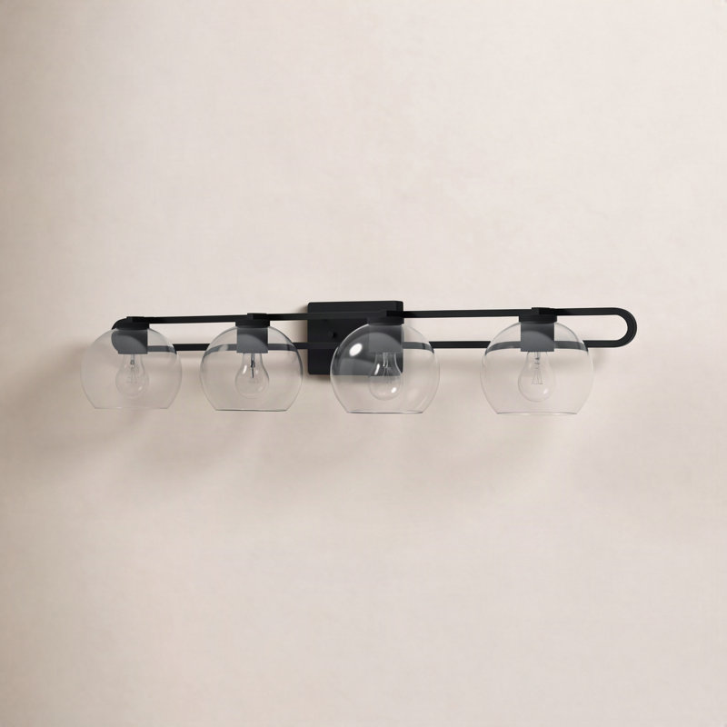 Codyn 4 - Light Vanity Light, 7.63"H x 40"W x 8.38"D, Midnight Black, 4
