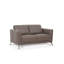 Causeuse en cuir taupe (assemblée)