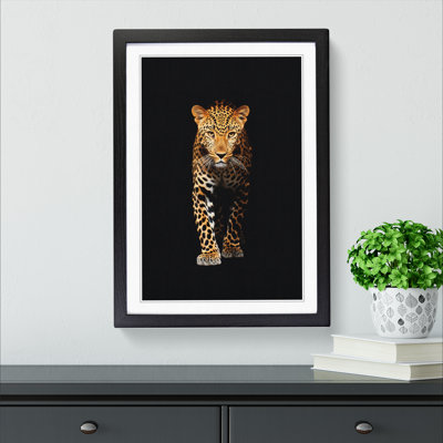 Leopard Minimalism No.2 - Single Picture Frame Print on Wood