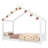 Light White Twin House Floor Bed, Pine Wood & MDF Frame with Slats, Montessori Style-400290085-400290137