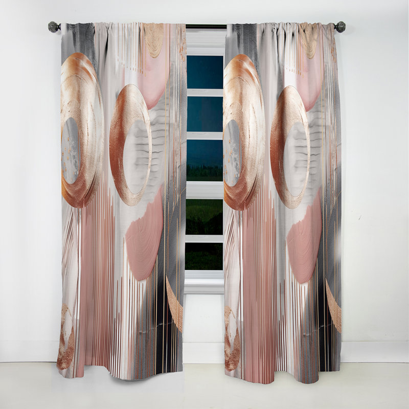 Skoog - Abstract Marble Curtain - Blackout Marble Curtain - 1 Panels, 52" W x 63" L