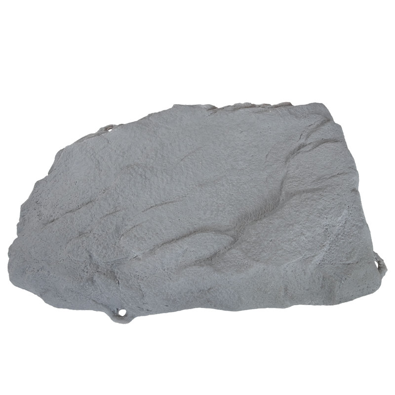 Pierre de jardin artificielle plate avec piquets - paquet de 2 - gris, Gris