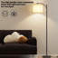 Lampe sur pied DEL moderne noire | Température de couleur réglable | Abat-jour rotatif | Base en métal robuste-489081816