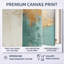 Minimalisme doré et horizon bleu sarcelle - impressions sur toile glamour moderne-716301973-674012774-674012797