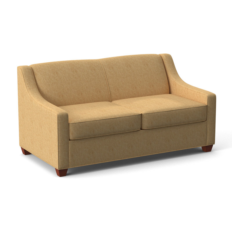 Phillips 68" Recessed Arm Sofa Bed with Reversible Cushions, BM Cherry, Dorset Camel, Hybrid