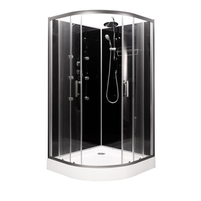 Vidalux Hydro SS78 Black Shower Cabin 800 x 800