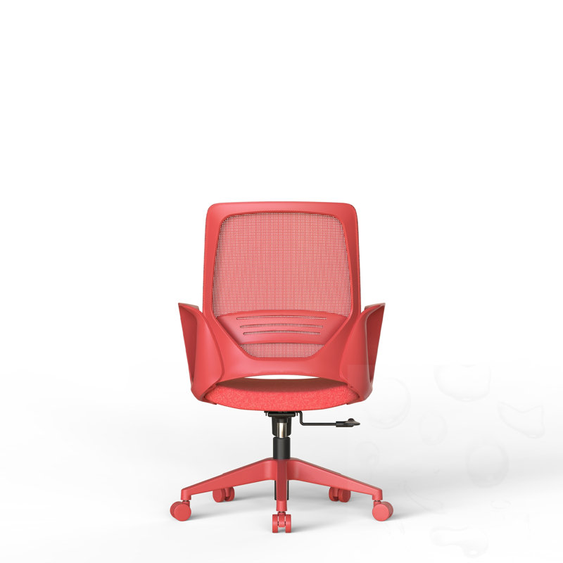 Chaise de bureau pivotante et réglable en hauteur, Red, Red