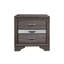 Table de chevet grise scintillante