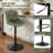 Modern Bar Stools Set Of 2, Spacious Ergonomic Double-layer Cushion Upholstered Swivel Bar Stools With Backrest, Adjustable For Kitchen Island-1962692533