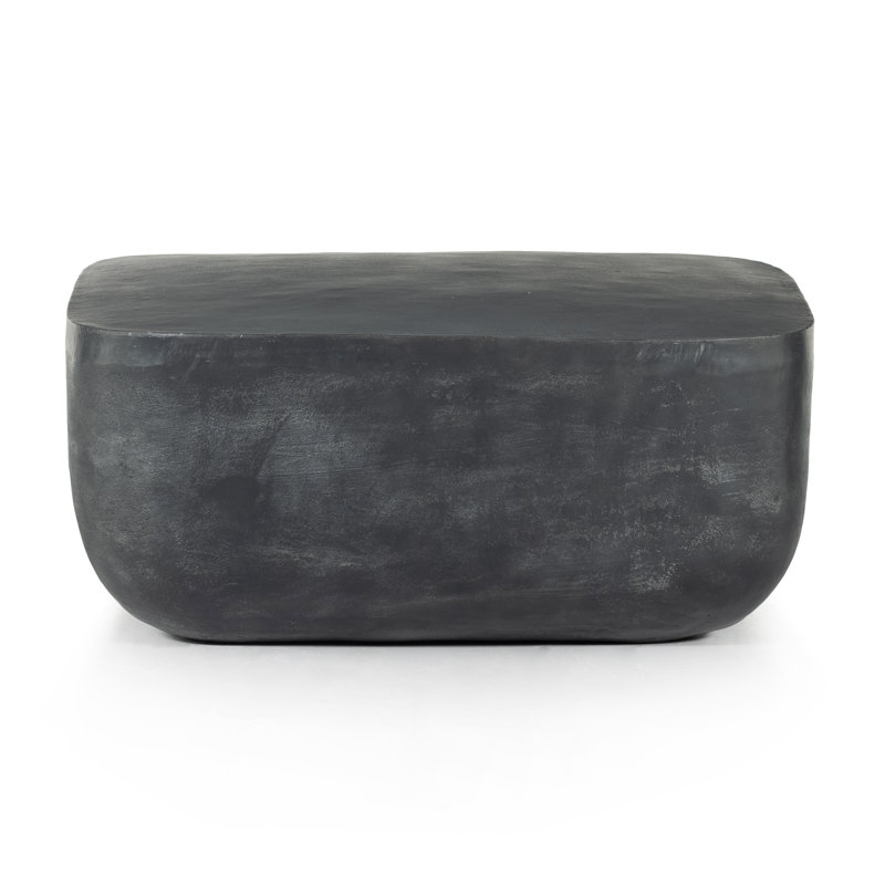 Basil Outdoor Square Coffee Table, Gray
