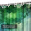 Rideau de douche abstrait abstrait en mosaïque naturelle avec 12 crochets-990218557