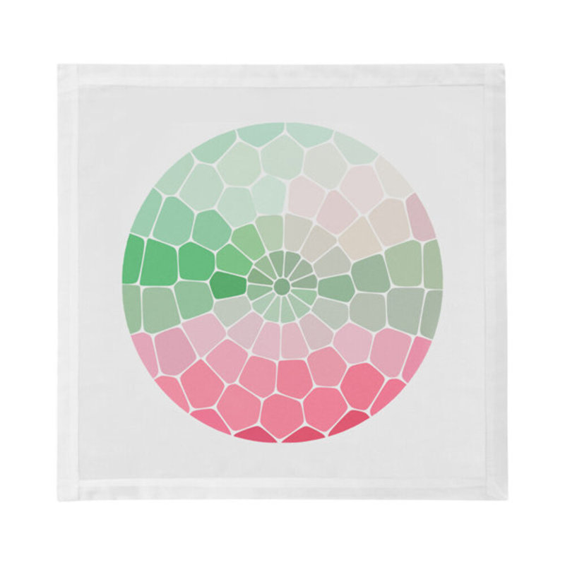 Mosaico Cotton Blend Square Napkins, Palm Beach