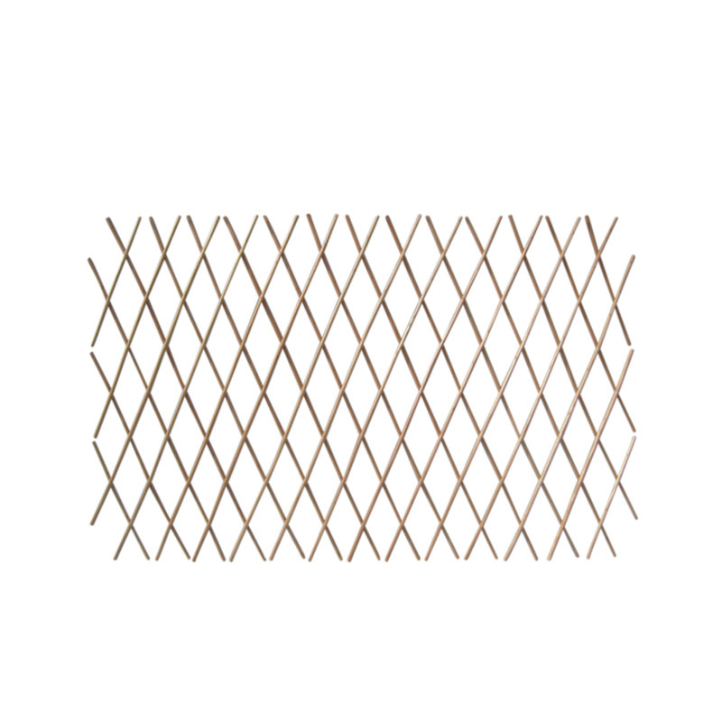 72'' Brown Willow Wood Expanding Trellis Fence Set