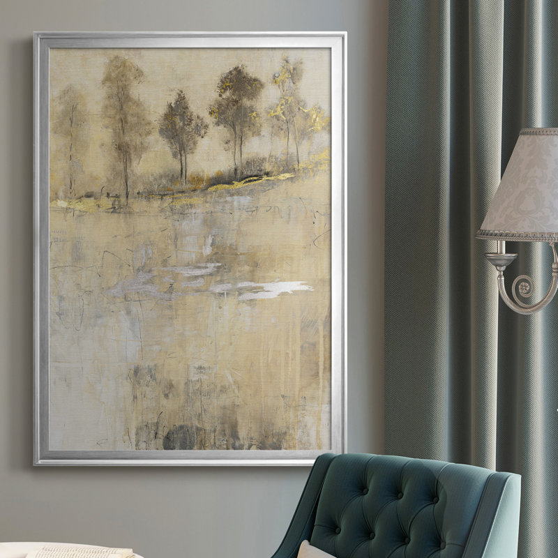 Cloake In Mist II - reproduction d'art sur toile, Cadre argenté, H 24,5 po x l 18,5 po x P 1 po