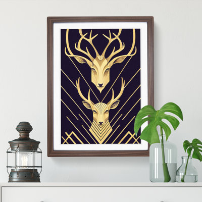 Stag No.5 1 Piece Single Picture Frame Wall Art