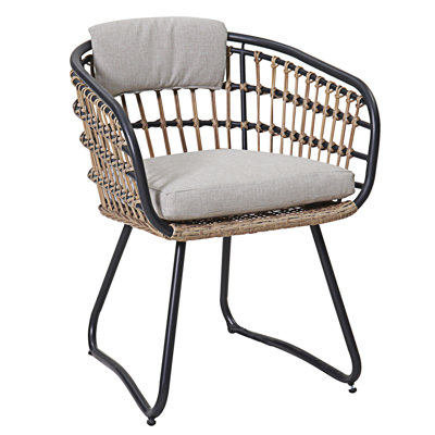 Ensemble de 2 chaises d'extérieur en osier