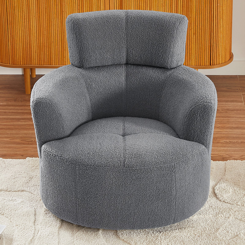 Fauteuil demi-tonneau pivotant l 36,98 po, Gris