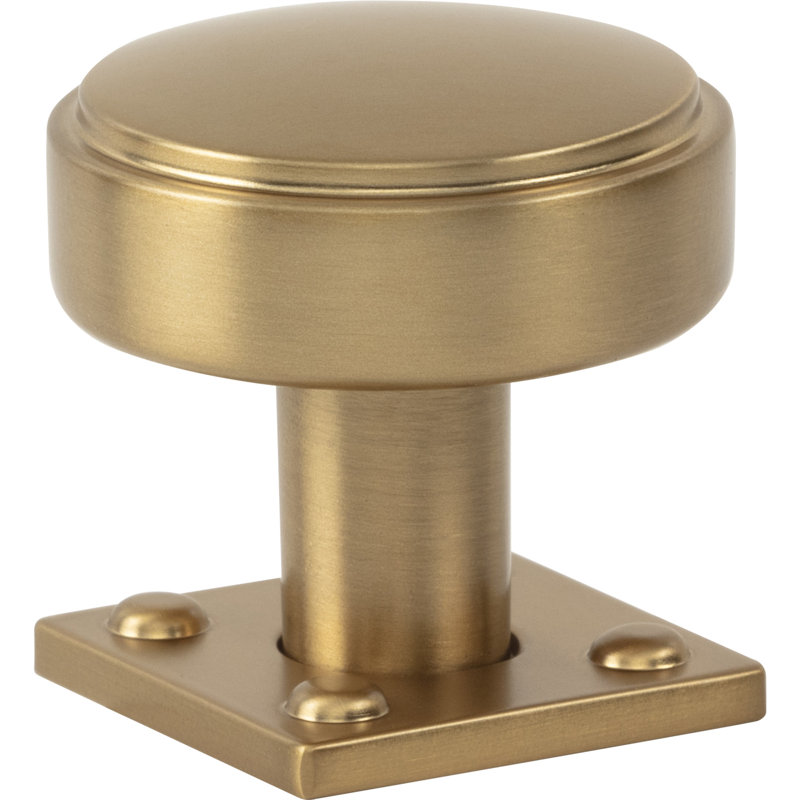 Benning 1 1/4" Diameter Round Knob, Warm Brass