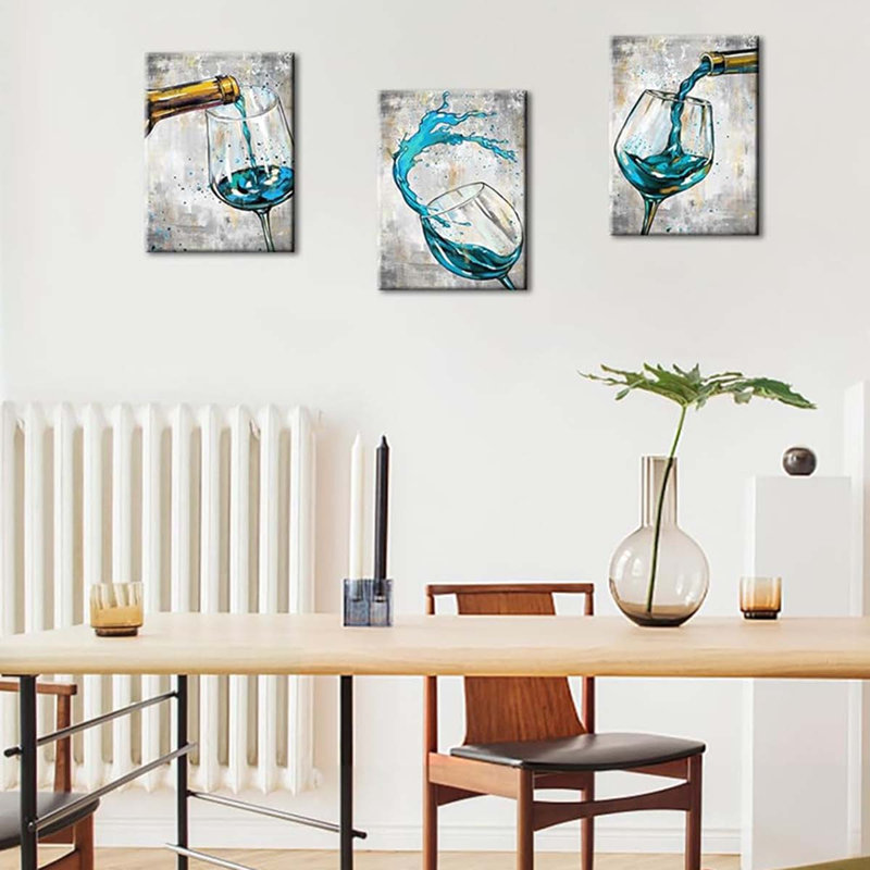 3 Piece Wrapped Canvas Print, 40 cm H x 90 cm W
