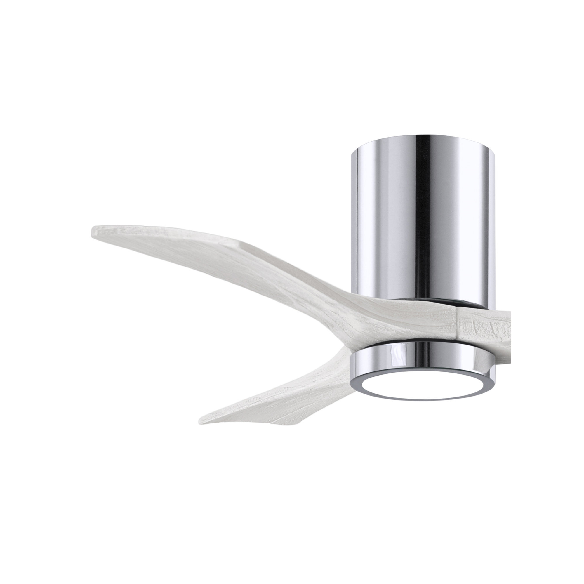 Olivier 3 Blade Ceiling Fan with LED Light Kit, Polished Chrome, Matte White, 42"