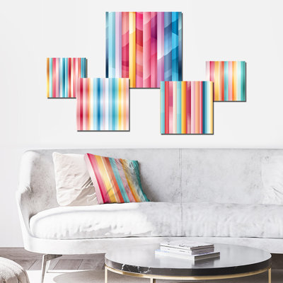 Bruckmann - Ensemble d'art mural abstrait de 5