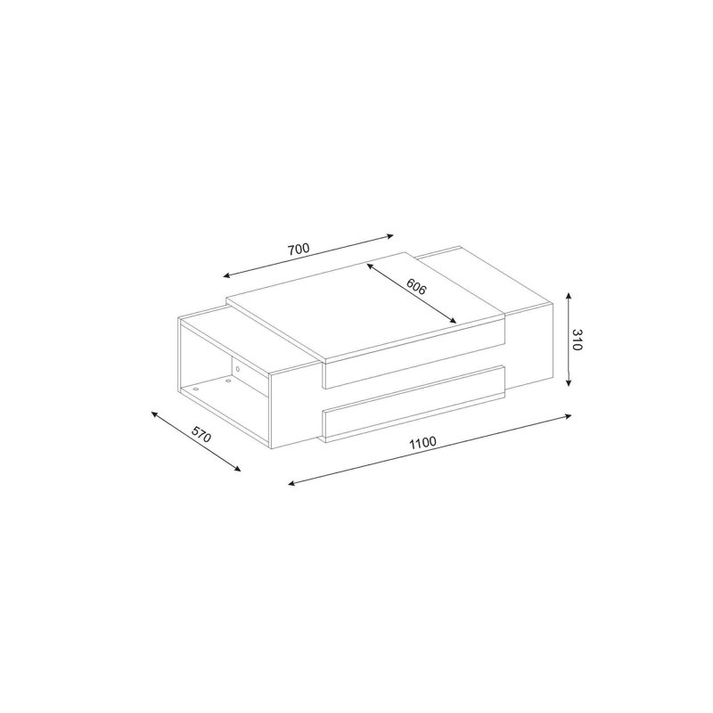 Table basse avec rangement Strausbaugh