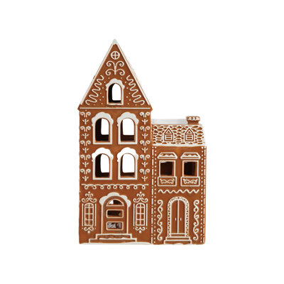 Dolomite Clay Gingerbread House with Glazed Detailing