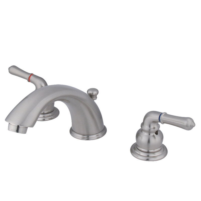 Robinet de salle de bain espacé Kingston, Nickel brossé