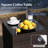 3 Pcs Outdoor Conversation Set With Cushioned Seat & Tempered Glass Tabletop Navy