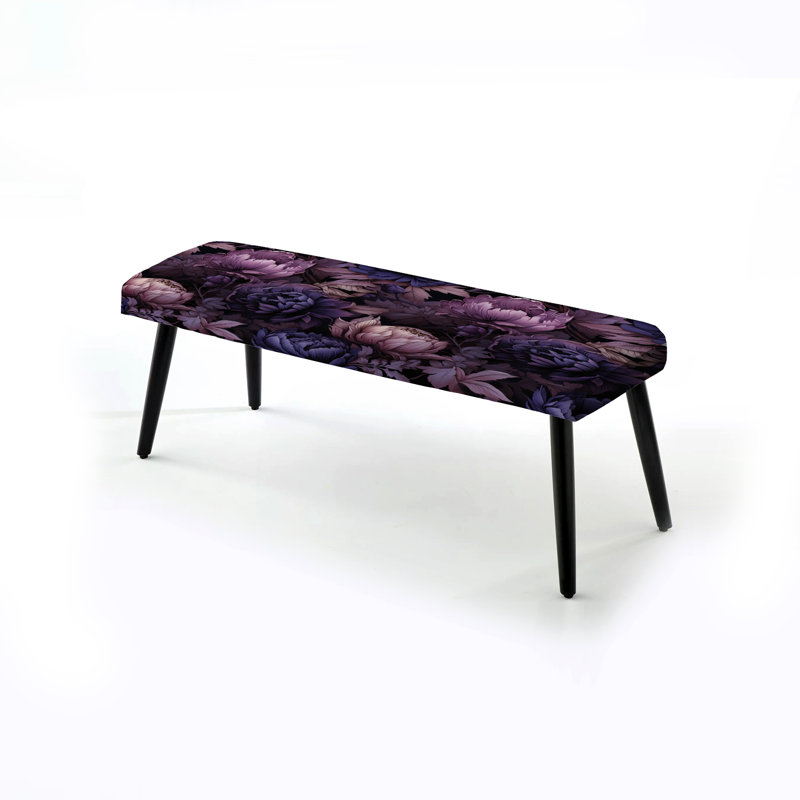 Gothic Botanicals Moody Patterns - Banc rembourré floral noir