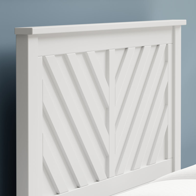 Alycee Solid Wood Panel Headboard, White, Queen