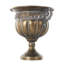 Vase en bronze en forme d'urne en métal avec détails martelés et découpes Stough