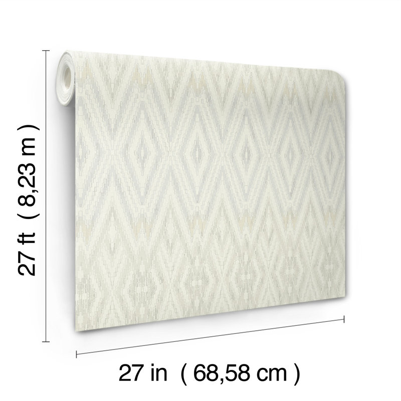 Papier peint Diamond Marquise, Bleu / neutre
