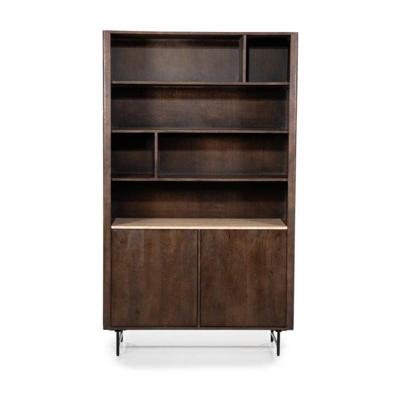 Solid Wood Bookcase, (10 Shelves) 79"H x 47"W x 16"D