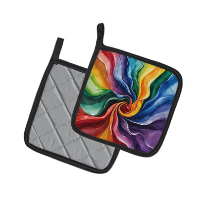 Gay Pride Pair of Pot Holders