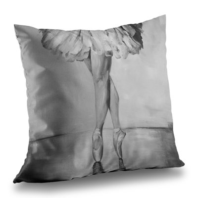 Ballet Classic Steps - Black Poly Twill Throw for Home Decor