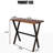 Table & Chairs Set, Space-Saving Furniture For Home Bar Dining Cafe Pub Party, Industrial Metal & Rustic Brown Wood, Heavy Duty, X-Leg Rectangular Table, Swivel Adjustable Bar Stools-1692745148