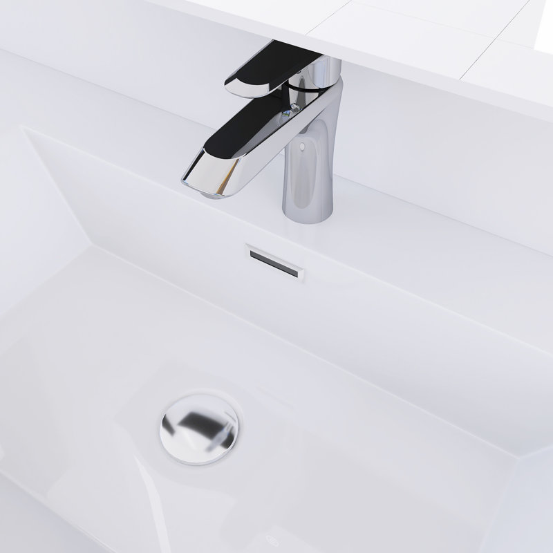 Reaiah 71'' Double Bathroom Vanity with Resin Top, Rose Wood