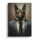 German Shepherd in a Suit Painting No.2 - No Frame Print