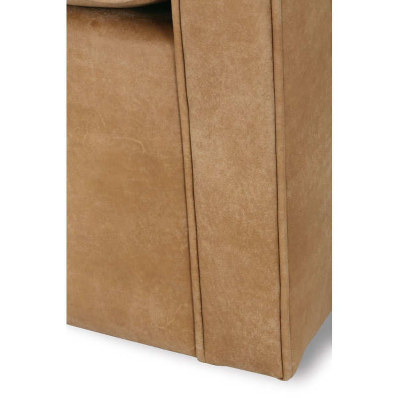 Rothko Genuine Leather Swivel Armchair, Butterscotch (KL217-21)