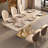 Modern Luxury Rectangular Rock Slab Dining Table-107124071