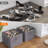 Shoe Storage Organizer For Closet Fits 12-16 Pairs, Fabric Large Shoe Box Storage Containers With Clear Cover, Foldable Bins Fit For Boots Heels Sneakers 17"(L) X 17"(W) X 12.5"(H) 1 Pack Gray-1530416782