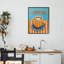 Estampe numérique cappuccino à rayures bleues et orange, design par Yen-1466435535-1466435569