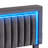 LED Adjustable Velvet Upholstered Headboard Bed Frame With 4 Storage Drawers And USB Ports-430934400-409645851