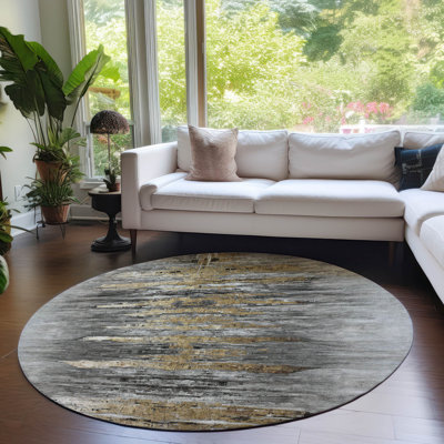 Tapis intérieur / extérieur en polyester tissé à la machine Yaresly