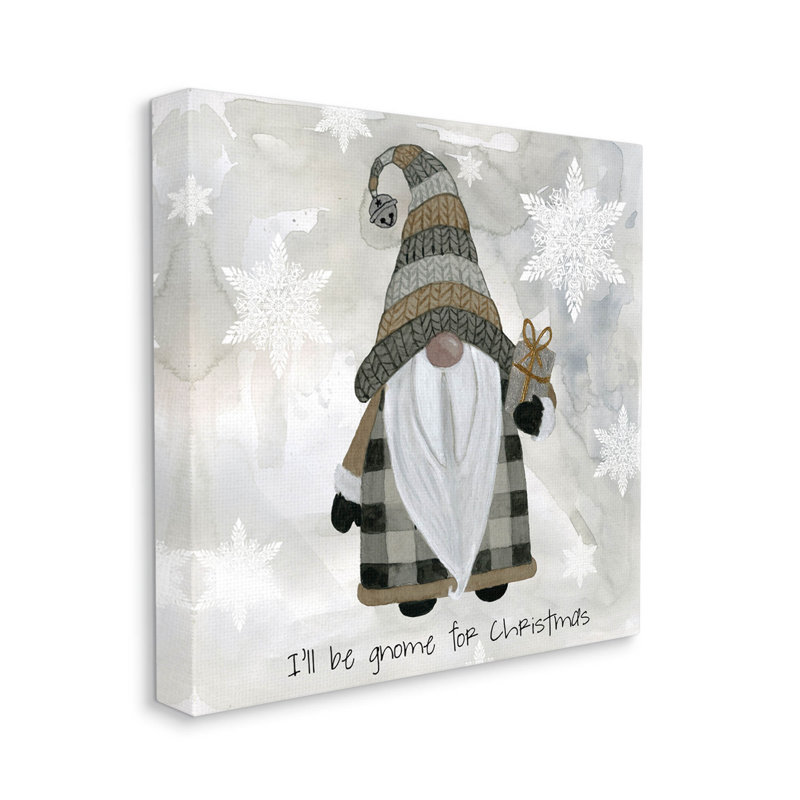 Art mural sur toile «Gnome for Christmas» par Livi Finn, H 36 po x l 36 po x P 1,5 po